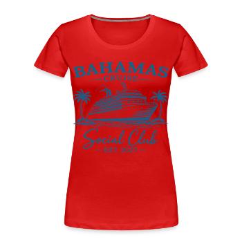 Bahamas Cruise Social Club Est 2027 - Frauen Premium Bio T-Shirt - Rot - Vorne - Mia (176cm)