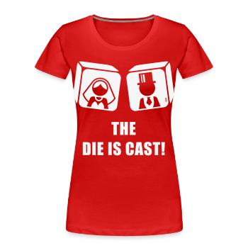 Die Würfel sind gefallen! (Junggesellenabschied – Hochzeitsspiel vorbei, W) - Frauen Premium Bio T-Shirt - Rot - Vorne - Mia (176cm)