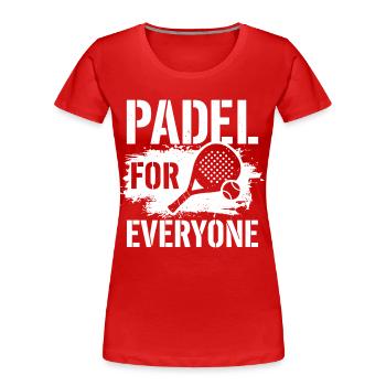 Padel for Everyone Sport Community Lifestyle - Women's Premium Organic T-Shirt - red - Front - Mia (176cm)