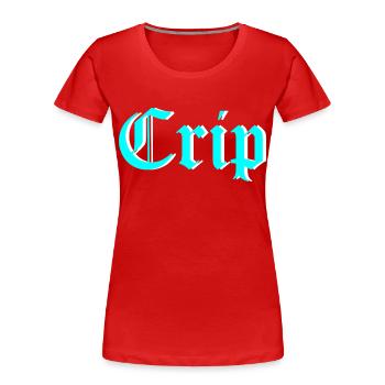 Crip - Women's Premium Organic T-Shirt - red - Front - Mia (176cm)