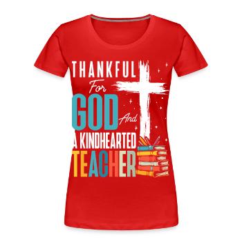 God Teacher Training, Appreciation Teaching - Women's Premium Organic T-Shirt - red - Front - Mia (176cm)