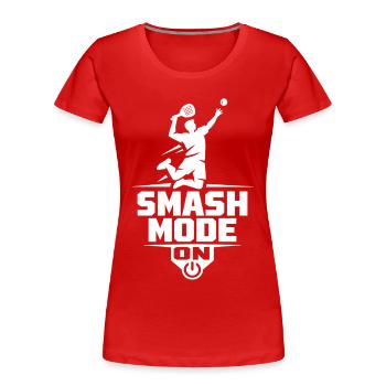 Padel Smash Mode On Professioneller Sport Style - Frauen Premium Bio T-Shirt - Rot - Vorne - Mia (176cm)