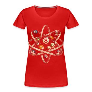 8-Ball Billiards Physics - Women's Premium Organic T-Shirt - red - Front - Mia (176cm)