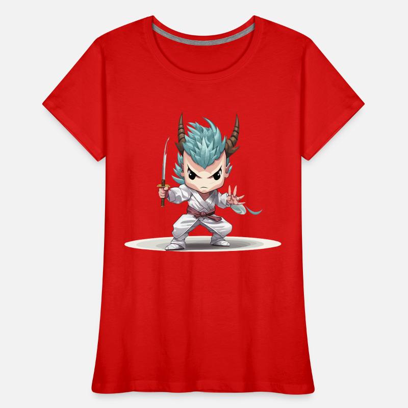 Chibi Warrior with Katana Women's Premium Organic T-Shirt