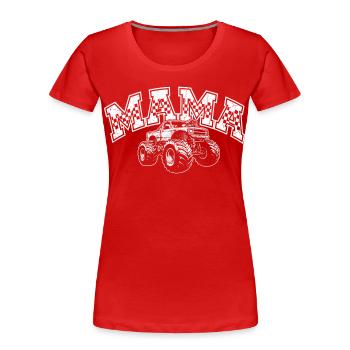 Monster Truck Mama Coole Mutter Offroad Design - Frauen Premium Bio T-Shirt - Rot - Vorne - Mia (176cm)
