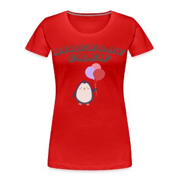Birthday Crew - Women's Premium Organic T-Shirt - red - Front - Mia (176cm)