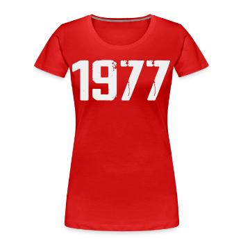 Legendary Since 1977 Vintage 1977 Retro 1977 - Women's Premium Organic T-Shirt - red - Front - Mia (176cm)