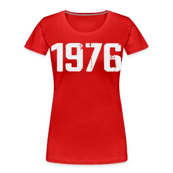 Legendary Since 1976 Vintage 1976 Retro 1976 - Women's Premium Organic T-Shirt - red - Front - Mia (176cm)