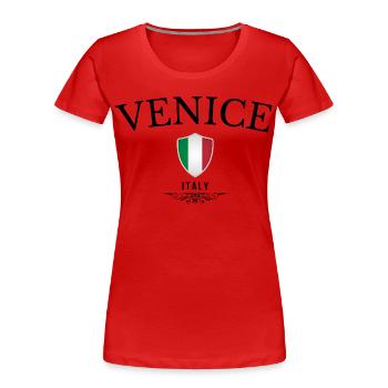 Souvenir Venedig, elegantes Design Venedig - Frauen Premium Bio T-Shirt - Rot - Vorne - Mia (176cm)