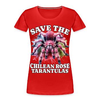 Save Chile Vogelspinne - Frauen Premium Bio T-Shirt - Rot - Vorne - Mia (176cm)