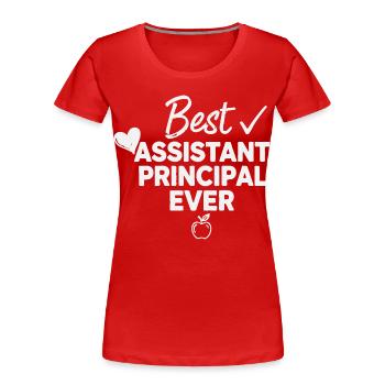 Meilleur vice-principal de tous les temps - T-shirt bio Premium Femme - rouge - Devant - Mia (176cm)