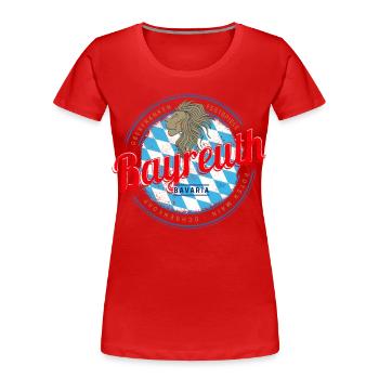 Bayreuth in Bayern Vintage Oberfranken Deutschland - Frauen Premium Bio T-Shirt - Rot - Vorne - Mia (176cm)