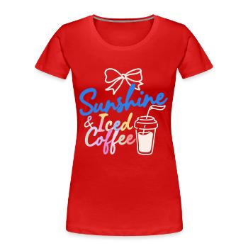 Summer Sun Holidays - Women's Premium Organic T-Shirt - red - Front - Mia (176cm)