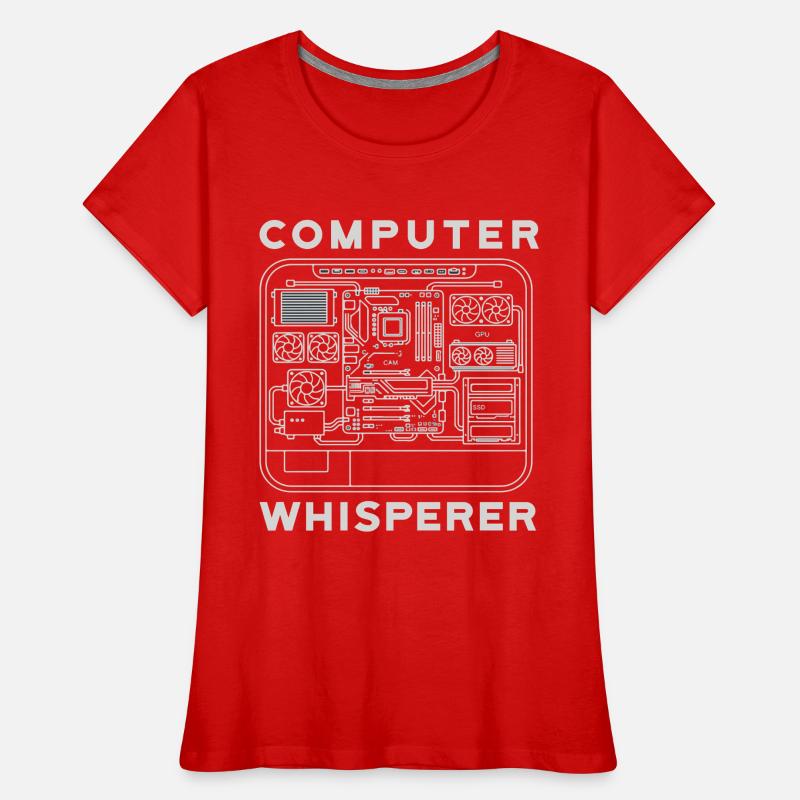 Computer Flüsterer Motherboard Hardware PC Frauen Premium Bio T-Shirt