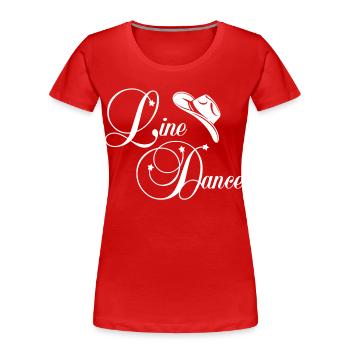 Cowboy de danse en ligne - T-shirt bio Premium Femme - rouge - Devant - Mia (176cm)
