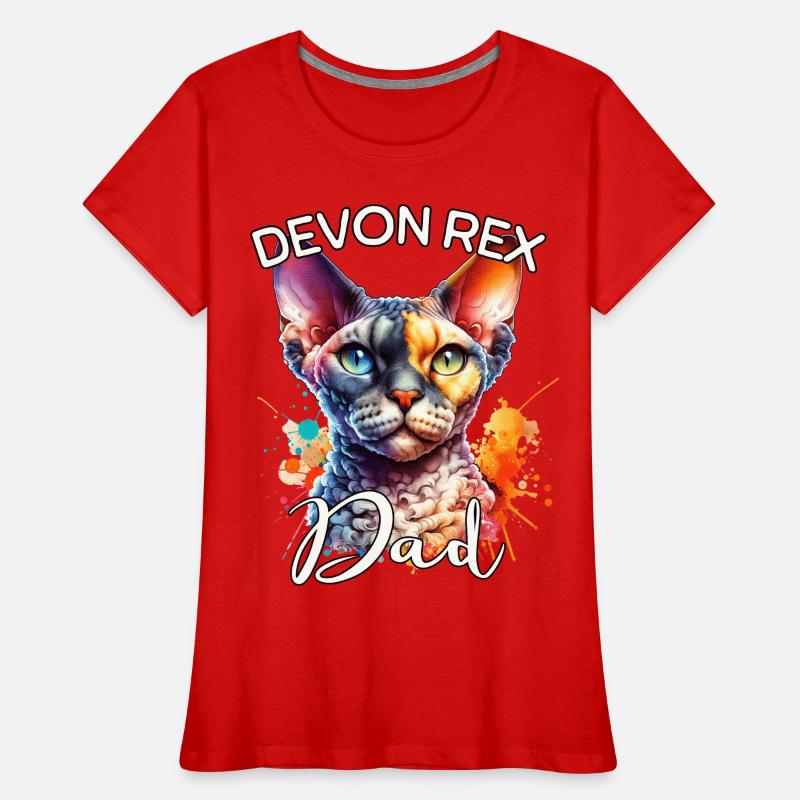 Papa Devon Rex T-shirt bio Premium Femme
