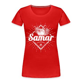 Samar Philippines Island Filipino Visayas Souvenir - Women's Premium Organic T-Shirt - red - Front - Mia (176cm)
