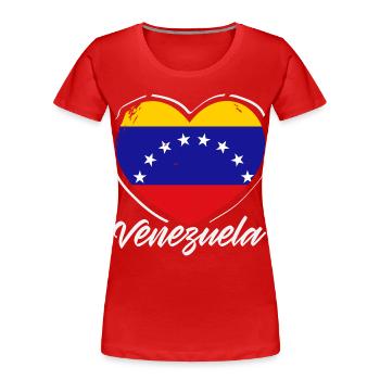 Venezuela Flagge Stolz & Heimat Venezuela - Frauen Premium Bio T-Shirt - Rot - Vorne - Mia (176cm)