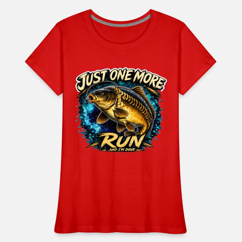 Nur noch eine Runde Karpfenfischerei-Design Frauen Premium Bio T-Shirt