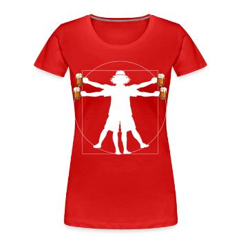 Malle Beer Man - Women's Premium Organic T-Shirt - red - Front - Mia (176cm)
