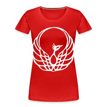 White Phoenix - Women's Premium Organic T-Shirt - red - Front - Mia (176cm)