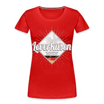 Leverkusen Stadt Deutschland Nordrhein-Westfalen - Frauen Premium Bio T-Shirt - Rot - Vorne - Mia (176cm)
