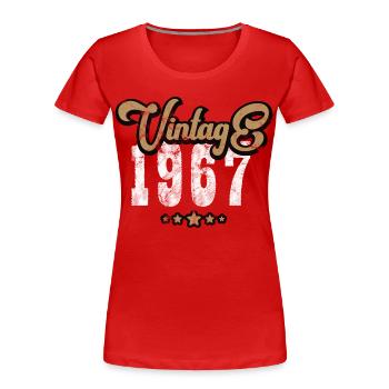 Millésime 1967 - T-shirt bio Premium Femme - rouge - Devant - Mia (176cm)