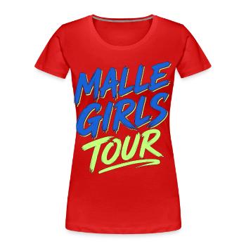 Malle Girls Tour Mallorca Holiday Party - Women's Premium Organic T-Shirt - red - Front - Mia (176cm)