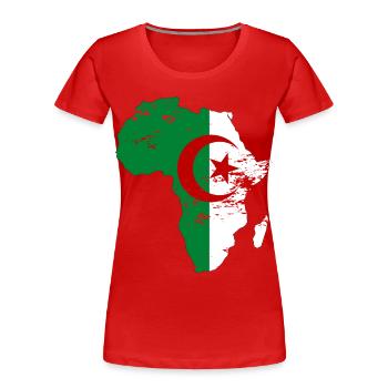 Algeria Flag Africa - Women's Premium Organic T-Shirt - red - Front - Mia (176cm)
