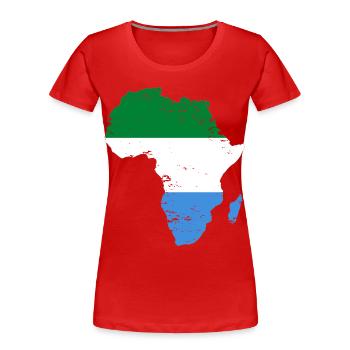 Sierra_Leone_Flagge_Afrika_used - Women's Premium Organic T-Shirt - red - Front - Mia (176cm)