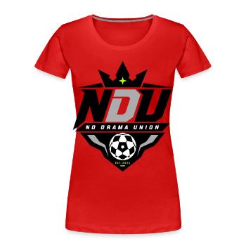 NDU – No Drama Union - Women's Premium Organic T-Shirt - red - Front - Mia (176cm)