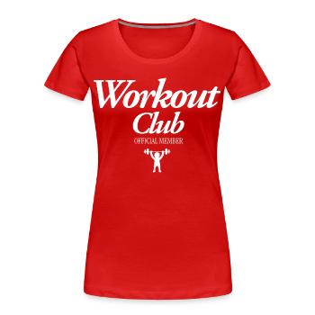 Club d’entraînement - T-shirt bio Premium Femme - rouge - Devant - Mia (176cm)