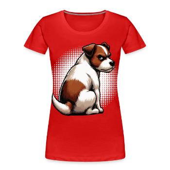 Jack Russel terrier Jack russel owner Jacky - Women's Premium Organic T-Shirt - red - Front - Mia (176cm)