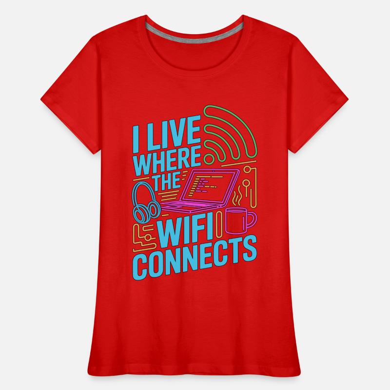 Remote Developer I Live Where The Web Developer Women's Premium Organic T-Shirt