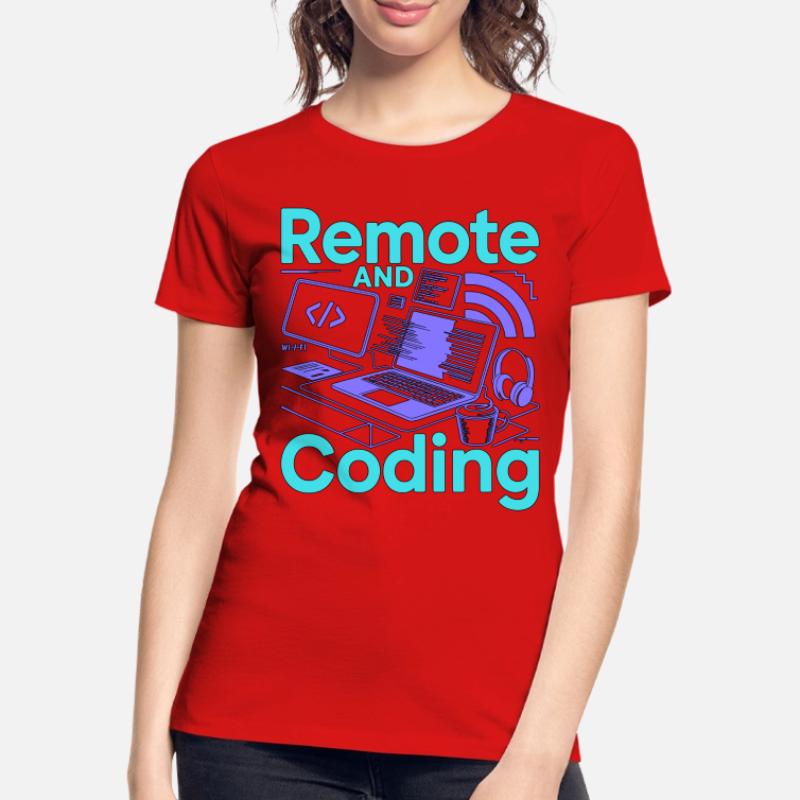 Développeur à distance et programmeur web en programmation web T-shirt bio Premium Femme