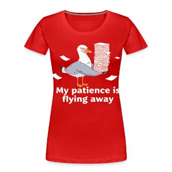 Seagull patience at the end of office work - Women's Premium Organic T-Shirt - red - Front - Mia (176cm)