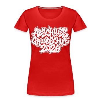 Elementary School Graduation 2026 Graffiti - Women's Premium Organic T-Shirt - red - Front - Mia (176cm)
