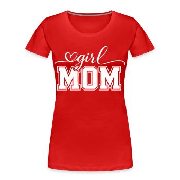 Tochter Mama | Muttertags-Humorgeschenk - Frauen Premium Bio T-Shirt - Rot - Vorne - Mia (176cm)
