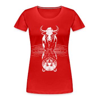 DayTrader Stocks Trader Forex Trading Forex - Women's Premium Organic T-Shirt - red - Front - Mia (176cm)