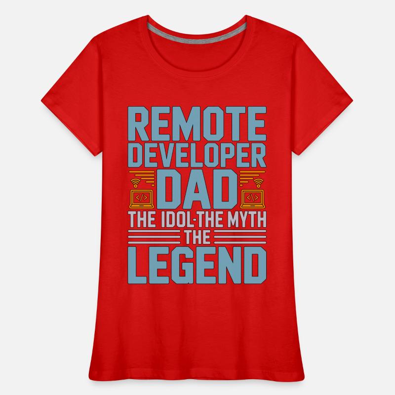 Remote Developer Dad The Idol The Web Developer Frauen Premium Bio T-Shirt