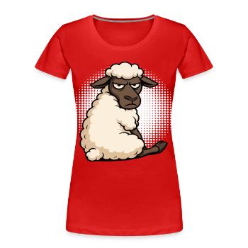Sheep Sheep Shepherd Sheep Keeper Ram - Women's Premium Organic T-Shirt - red - Front - Mia (176cm)