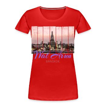 Temple Wat Arun à Bangkok, Thaïlande - T-shirt bio Premium Femme - rouge - Devant - Mia (176cm)