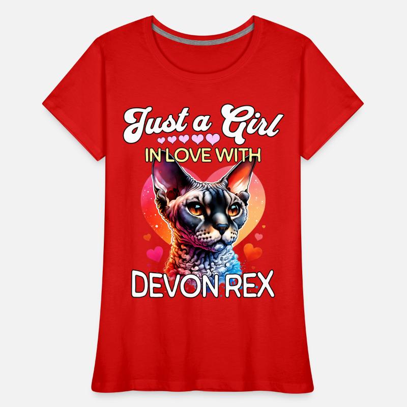 Devon Rex Mädchen Frauen Premium Bio T-Shirt