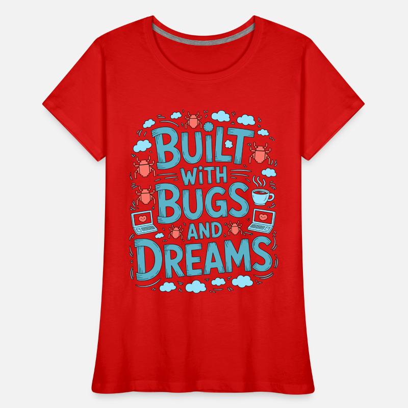 Game Developer Built With Bugs And Indie Developer Women's Premium Organic T-Shirt