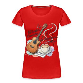 Écoutez-vous, rechargez votre âme - T-shirt bio Premium Femme - rouge - Devant - Mia (176cm)