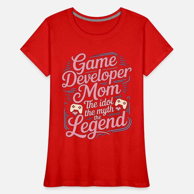 Game Developer Mom The Idol The Myth Game Coder Frauen Premium Bio T-Shirt