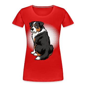 Australian Shepherd Aussie Aussiebesitzer Aussies - Frauen Premium Bio T-Shirt - Rot - Vorne - Mia (176cm)
