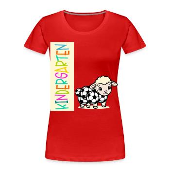 Enfant de maternelle Football Mouton - T-shirt bio Premium Femme - rouge - Devant - Mia (176cm)