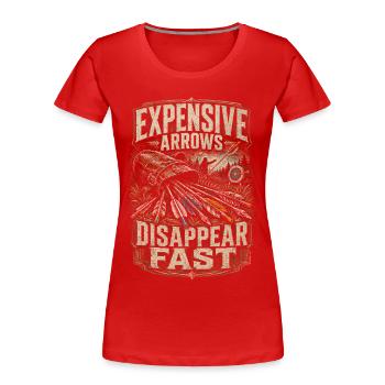 Bogenschießen Bogenschütze - Frauen Premium Bio T-Shirt - Rot - Vorne - Mia (176cm)
