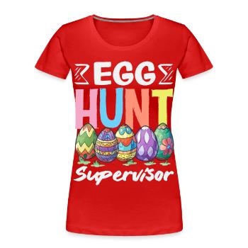 Frohe Ostern Süßer Osterhase Eiersuche Ostereier - Frauen Premium Bio T-Shirt - Rot - Vorne - Mia (176cm)